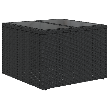 vidaXL Tuin Sofa Set met opslag met kussen 6 pcs Zwart poly rattan afbeelding3 - 1