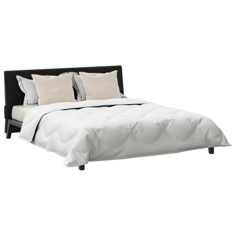 vidaXL All-season dekbed met kussen 3 pcs Wit Microvezel afbeelding3 - 1