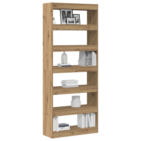 vidaXL Artisan Eiken Boekenplank Artisan Eiken Gefabriceerd Hout afbeelding3 - 1