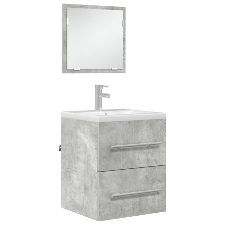 vidaXL Badkamer Kast Beton grijs 41 x 38.5 x 48 cm Bewerkt hout afbeelding3 - 1