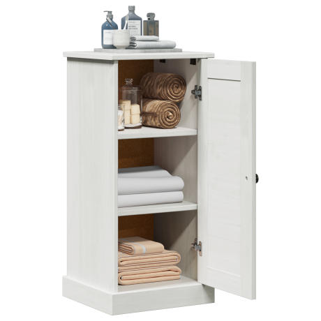vidaXL Badkamer Kast met plank met opslag met de deur Antiekwit Middelgroot MDF afbeelding3 - 1