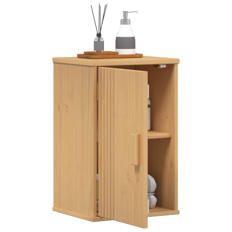 vidaXL Badkameropbergkast 35x30x55 cm massief grenenhout afbeelding3 - 1