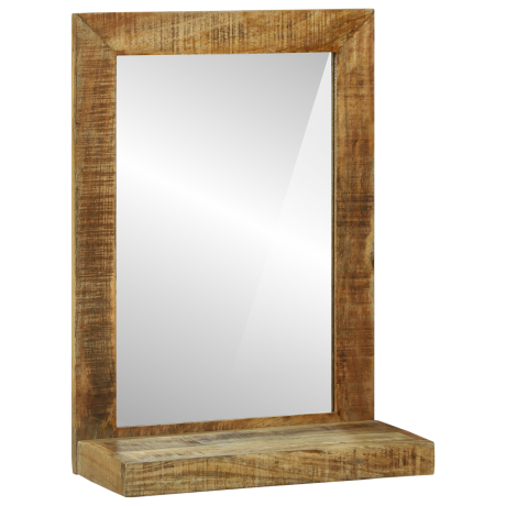 vidaXL Badkamerspiegel 50x22x70 cm Massief Ruw Mango Hout afbeelding3 - 1