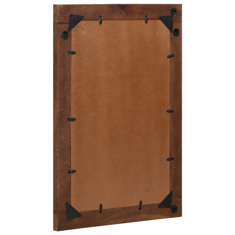 vidaXL Badkamerspiegel 50x70x3 cm van Massief Mango Hout afbeelding3 - 1