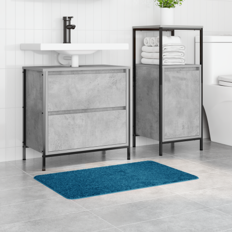 vidaXL Badmat rechthoekig anti-slip 50x80 cm polypropeen blauw afbeelding3 - 1