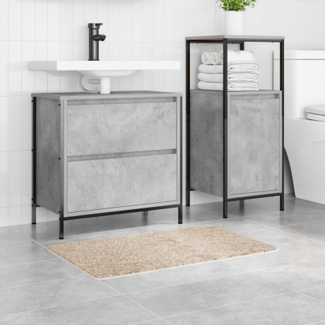 vidaXL Badmat rechthoekig anti-slip 50x80 cm polypropeen crèmekleurig afbeelding3 - 1