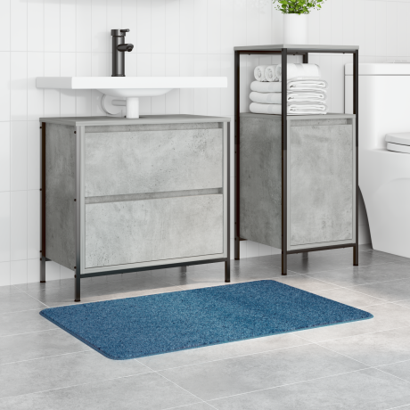 vidaXL Badmat rechthoekig anti-slip 60x90 cm polypropeen blauw afbeelding3 - 1
