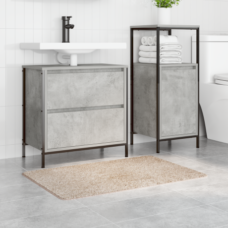 vidaXL Badmat rechthoekig anti-slip 60x90 cm polypropeen crèmekleurig afbeelding3 - 1