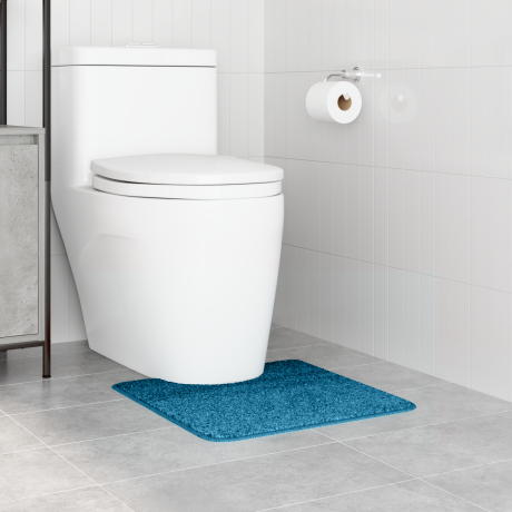vidaXL Badmat U-vormig anti-slip 50x50 cm polypropeen blauw afbeelding3 - 1