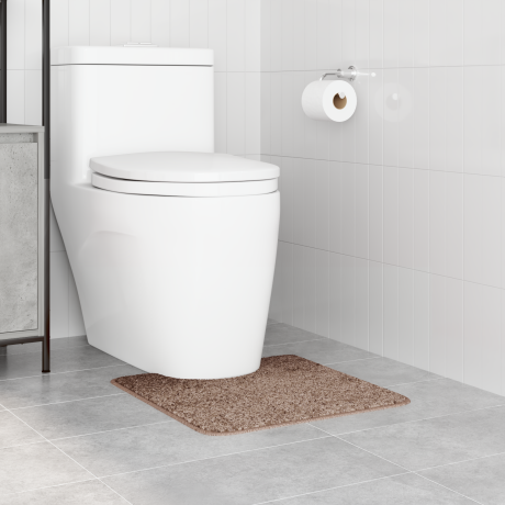 vidaXL Badmat U-vormig anti-slip 50x50 cm polypropeen bruin afbeelding3 - 1