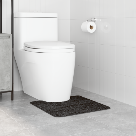 vidaXL Badmat U-vormig anti-slip 50x50 cm polypropeen donkergrijs afbeelding3 - 1