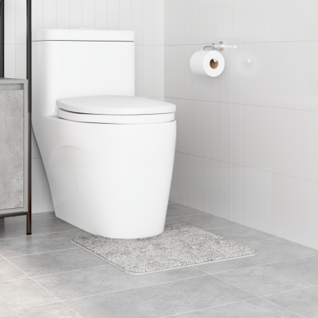 vidaXL Badmat U-vormig anti-slip 50x50 cm polypropeen grijs afbeelding3 - 1