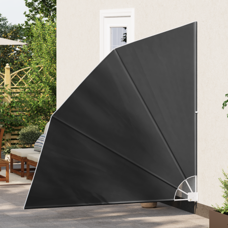 vidaXL Balkon Privacy Scherm 210 x 210 cm Polyester Antracietkleurig afbeelding3 - 1