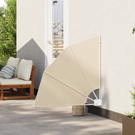 vidaXL Balkon Privacy Scherm Beige 115 x 115 cm Stof afbeelding3 - 1