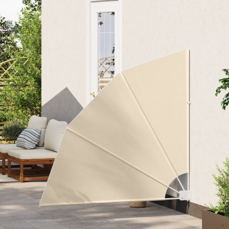 vidaXL Balkon Privacy Scherm Beige 140 x 140 cm Stof afbeelding3 - 1
