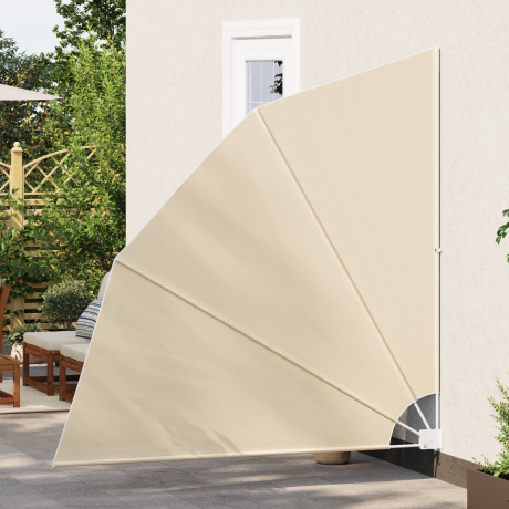 vidaXL Balkon Privacy Scherm Beige 210 x 210 cm Stof afbeelding3 - 1