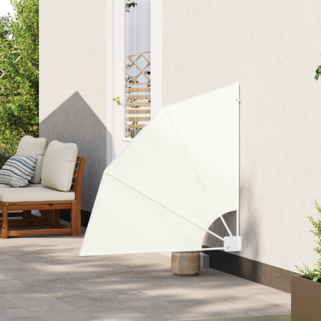 vidaXL Balkon Privacy Scherm Crème 115 x 115 cm Stof afbeelding3 - 1