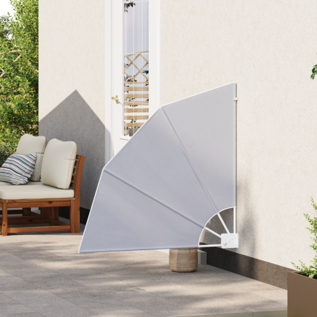 vidaXL Balkon Privacy Scherm Grijs 115 x 115 cm Stof afbeelding3 - 1