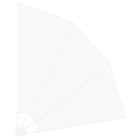 vidaXL Balkon Privacy Scherm Wit 160 x 160 cm Stof afbeelding3 - 1