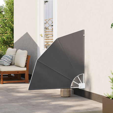 vidaXL Balkon Privacy Scherm Zwart 115 x 115 cm Stof afbeelding3 - 1