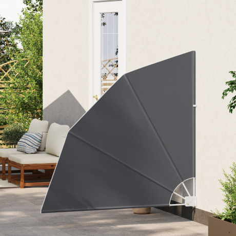 vidaXL Balkon Privacy Scherm Zwart 140 x 140 cm Stof afbeelding3 - 1