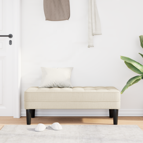 vidaXL Bank 113x57x39 cm linnen afbeelding3 - 1