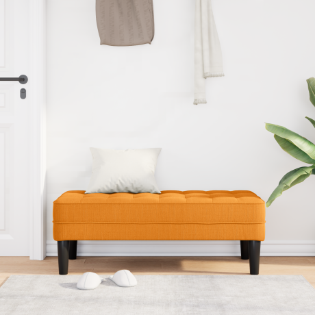 vidaXL Bank 113x57x39 cm stof donkergeel afbeelding3 - 1