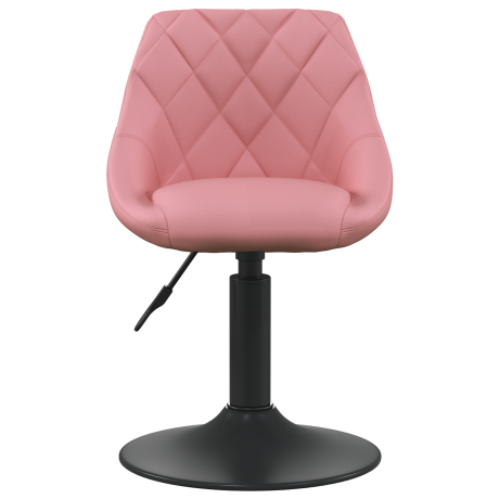 vidaXL Barkruk Geometrisch Roze 46 x 44 x (62.5-77.5) cm Kunstleer afbeelding3 - 1