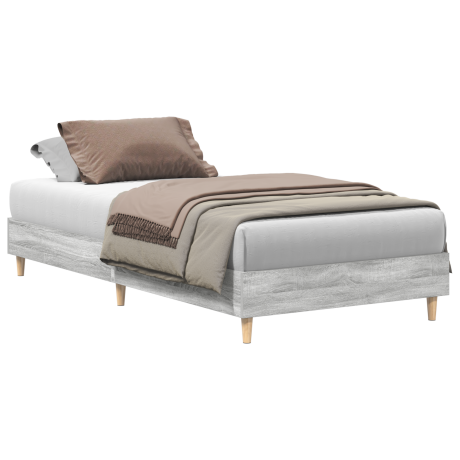 vidaXL Bedframe Grijs Sonoma 203 x 93 x 25 cm Bewerkt hout afbeelding3 - 1