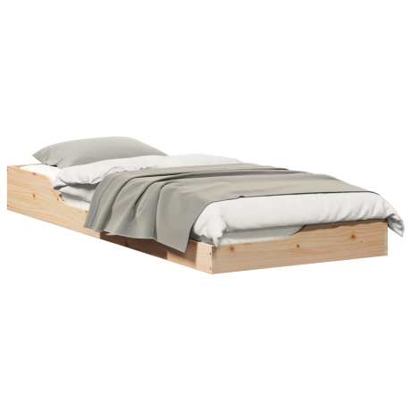 vidaXL Bedframe Bruin 100 x 220 cm Massief grenenhout afbeelding3 - 1