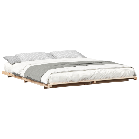 vidaXL Bedframe Bruin 180 x 220 cm Massief grenenhout afbeelding3 - 1