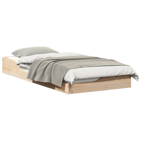 vidaXL Bedframe Bruin 90 x 200 cm Massief grenenhout afbeelding3 - 1