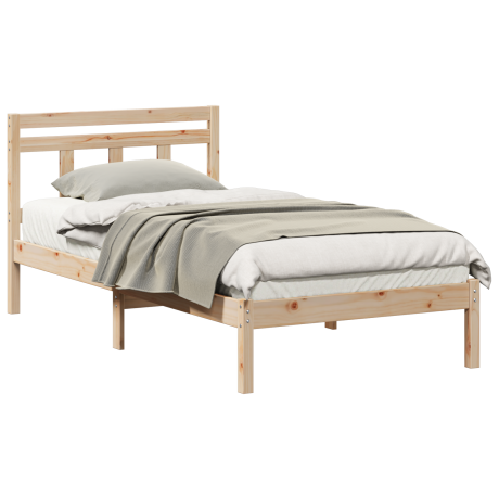vidaXL Bedframe Bruin 90 x 200 cm Massief grenenhout afbeelding3 - 1