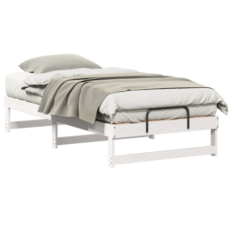 vidaXL Bedframe Wit 90 x 200 cm Massief grenenhout afbeelding3 - 1