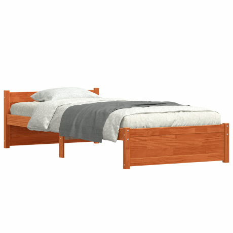 vidaXL Bedframe Wasbruin 195,5 x 95,5 x 51 cm Massief grenenhout afbeelding3 - 1