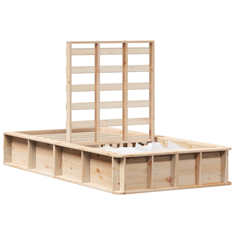 vidaXL Bedframe met opslag Bruin 100 x 200 cm Hout afbeelding3 - 1