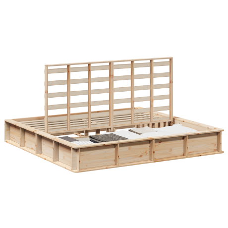 vidaXL Bedframe met opslag Bruin 180 x 200 cm Hout afbeelding3 - 1