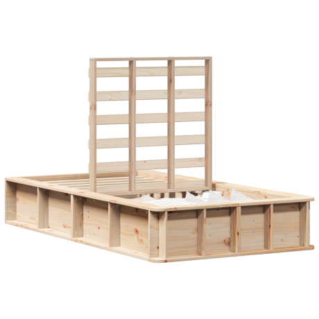 vidaXL Bedframe met opslag Bruin 90 x 190 cm Hout afbeelding3 - 1