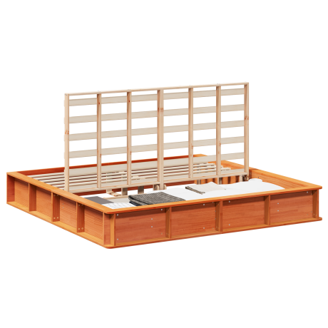 vidaXL Bedframe met opslag Wasbruin 200 x 200 cm Hout afbeelding3 - 1