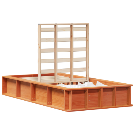 vidaXL Bedframe met opslag Wasbruin 80 x 200 cm Hout afbeelding3 - 1