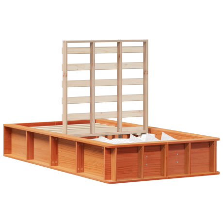 vidaXL Bedframe met opslag Wasbruin 90 x 190 cm Massief hout afbeelding3 - 1