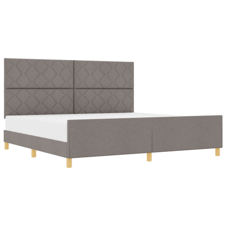 vidaXL Bedframe stof taupe 200x200 cm afbeelding3 - 1