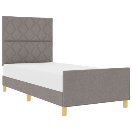 vidaXL Bedframe stof taupe 90x200 cm afbeelding3 - 1