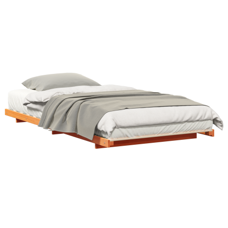 vidaXL Bedframe Wasbruin 100 x 220 cm Massief grenenhout afbeelding3 - 1
