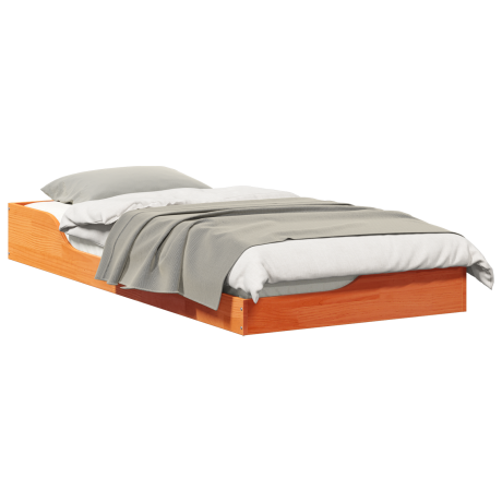 vidaXL Bedframe Wasbruin 90 x 200 cm Massief grenenhout afbeelding3 - 1