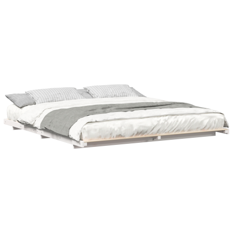 vidaXL Bedframe Wit 180 x 210 cm Massief grenenhout afbeelding3 - 1