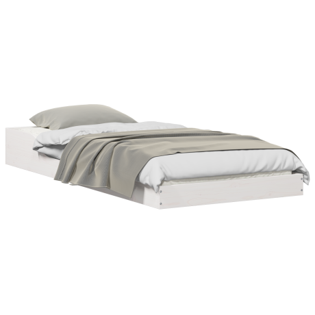 vidaXL Bedframe Wit 75 x 190 cm Massief grenenhout afbeelding3 - 1
