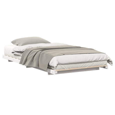 vidaXL Bedframe Wit 90 x 200 cm Massief grenenhout afbeelding3 - 1