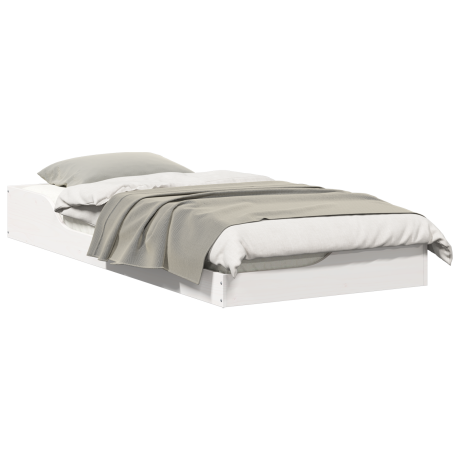 vidaXL Bedframe Wit 90 x 200 cm Massief grenenhout afbeelding3 - 1