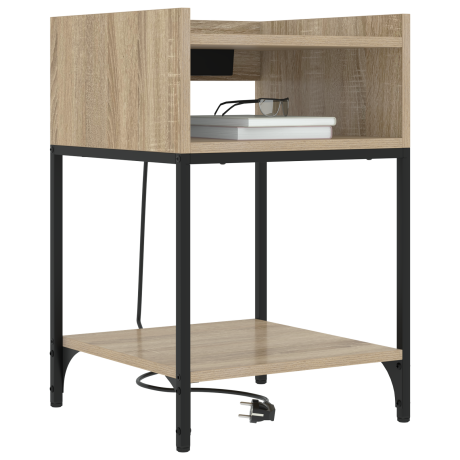 vidaXL Bedside kasten 2 pcs Sonoma eiken 40 x 40 x 61 cm Bewerkt hout afbeelding3 - 1